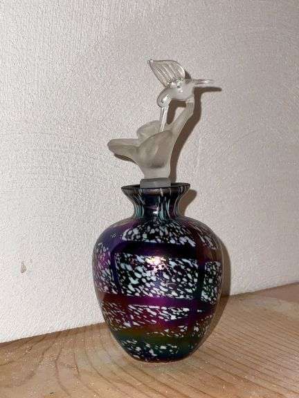 Art glass perfume bottle image