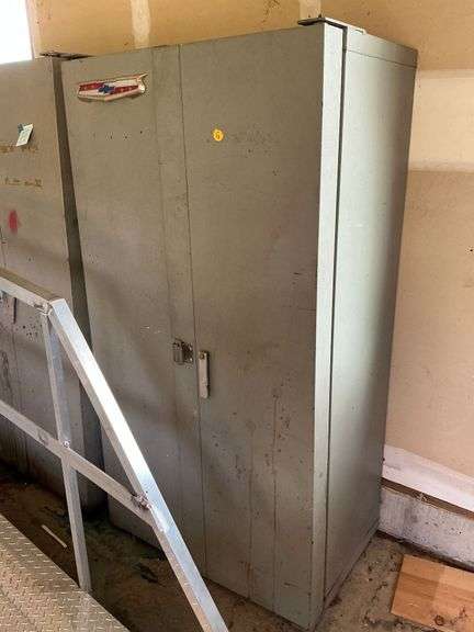 Steel cabinet 38" W x 24" D x 72" T with contents image