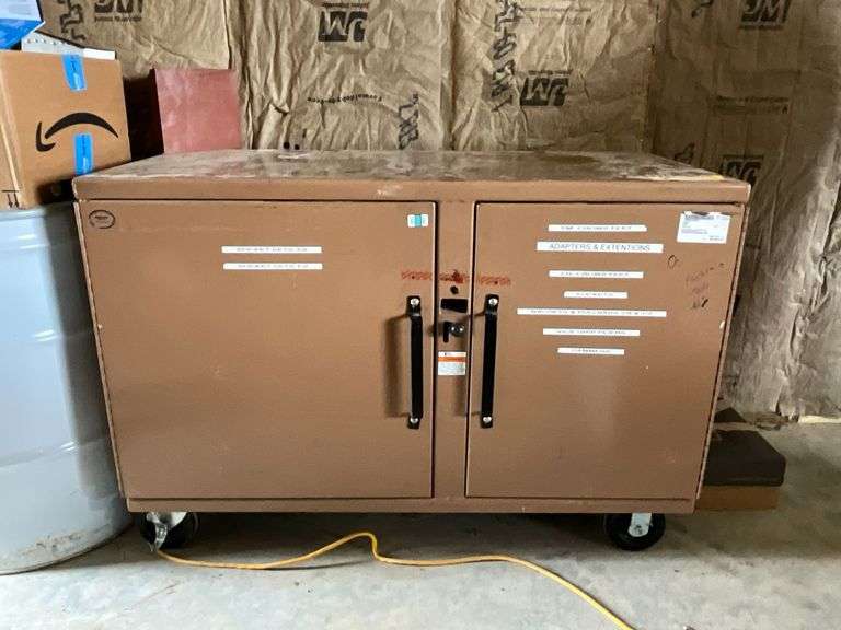 Knaack rolling work box with shelves and drawers image