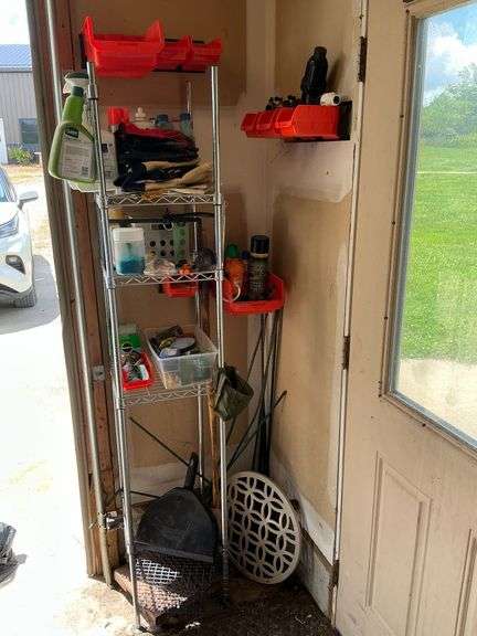 Corner shelf and contents image