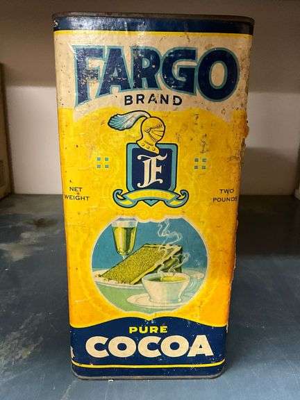 Vintage cardboard Fargo Cocoa can. image