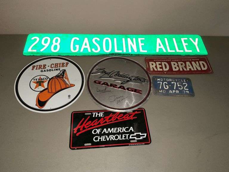 Gasoline Alley double sided sign, 36" L image