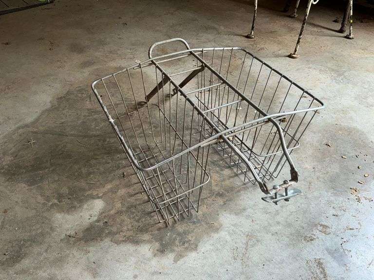 Vintage dual bicycle basket image