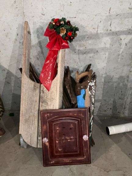 Wooden decorative sled, cabinet door, etc. image