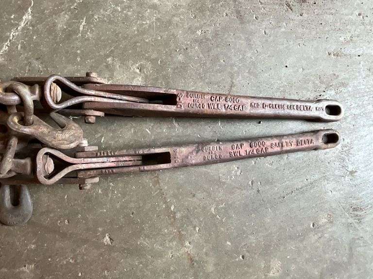 (2) 3/8" chain boomers