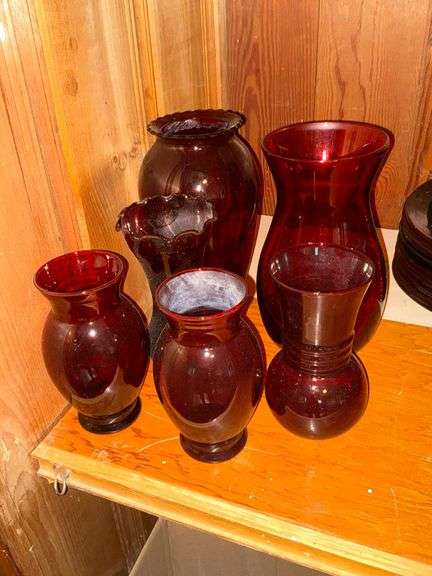 Ruby Red vases image