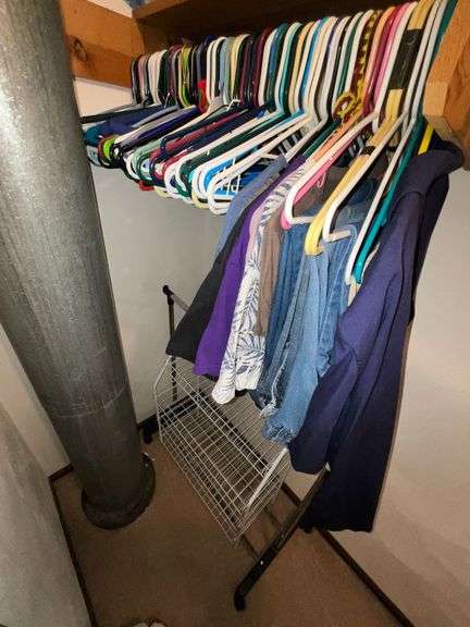 Shoe rack, clothing rack, hangers image