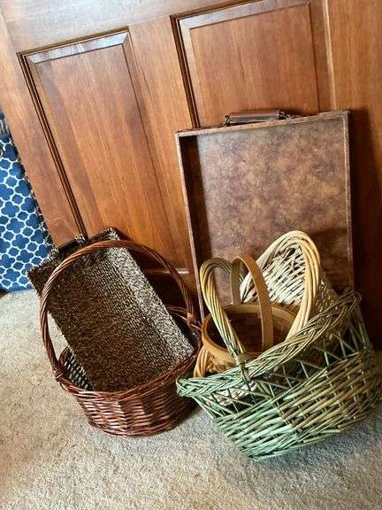 Faux leather tray, baskets, etc. image