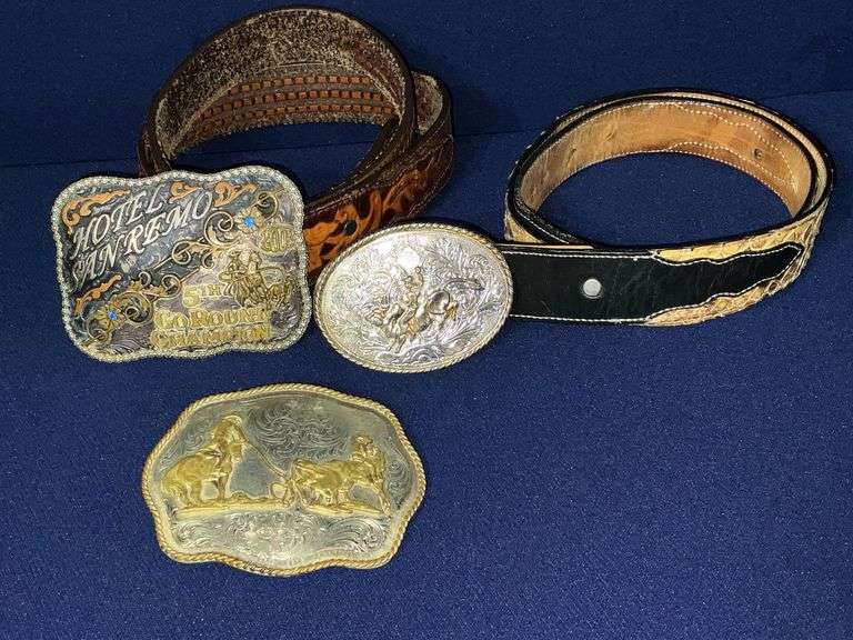 Men's belts with fancy buckles