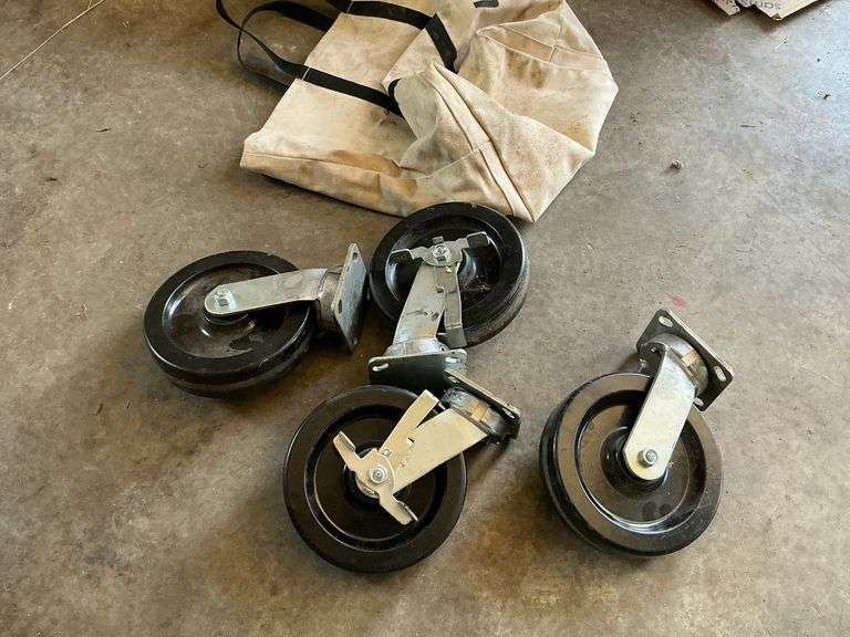 (4) 8" casters all swivel, 2 locking image