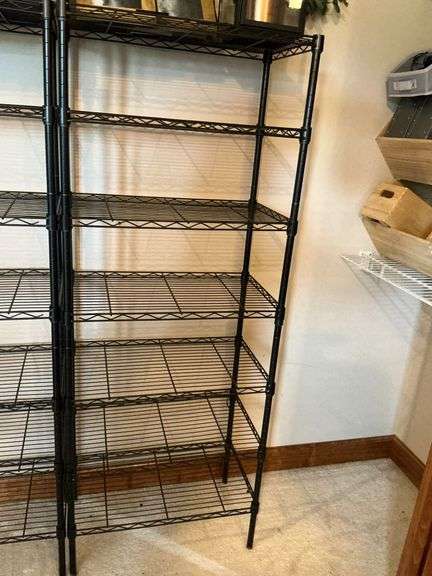 Black wire shelving, CONTENTS NOT INCLUDED image