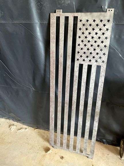 Laser cut steel flag possibly for a tail gate image