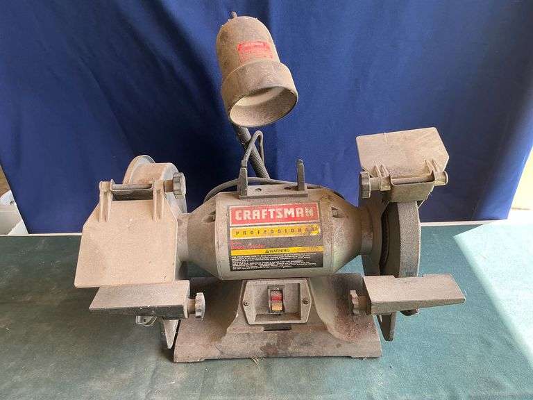 Craftsman 8" bench grinder with light image