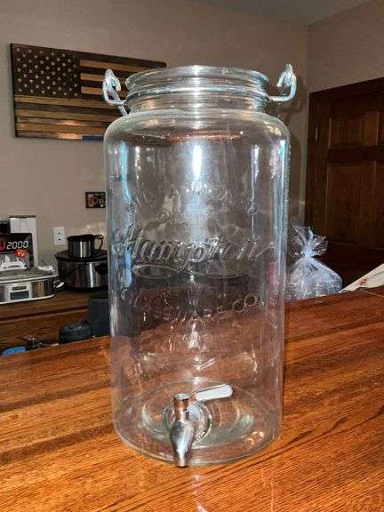 Old Fashioned Quality Hampton Glass Co. jug image