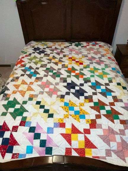 Jacob's ladder quilt, hand tied image