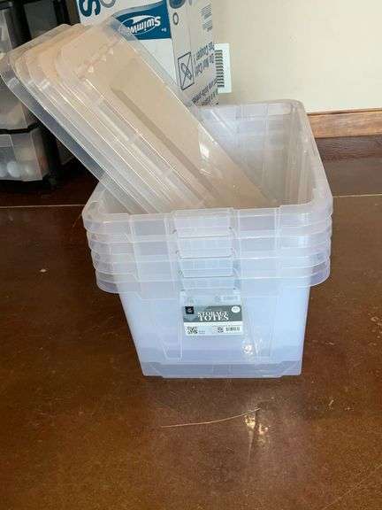4 Member's Mark storage totes with lids image