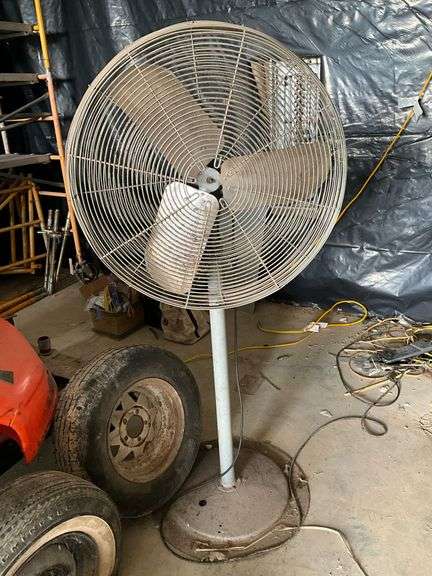 Fan on stand 31" W, adjustable height, 68" T in lowest position image