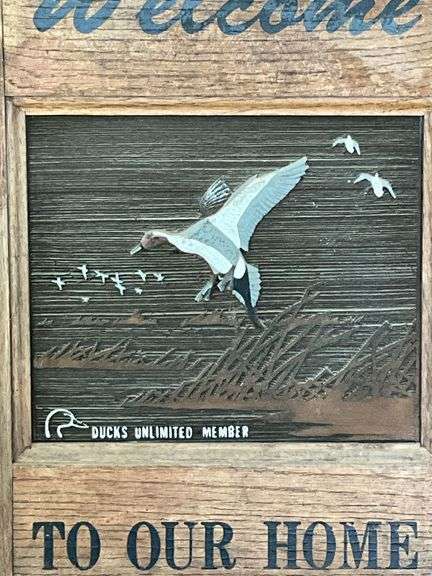 Ducks Unlimited "Welcome To Our Home" plaque