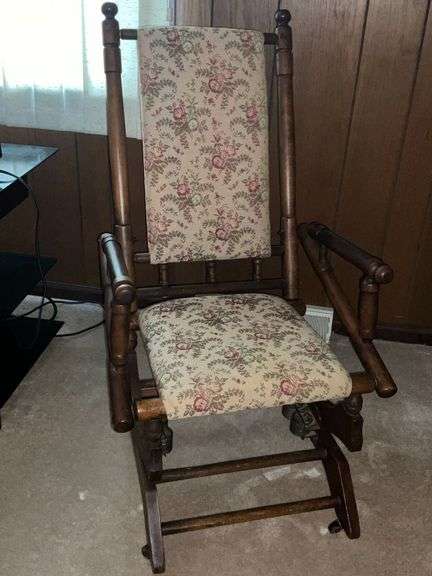 Antique platform rocker on casters
