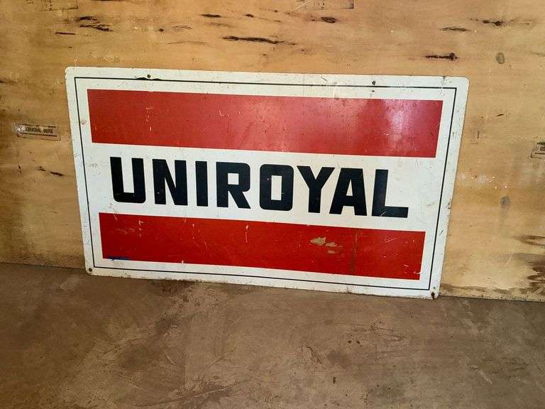 Uniroyal double sided metal sign image