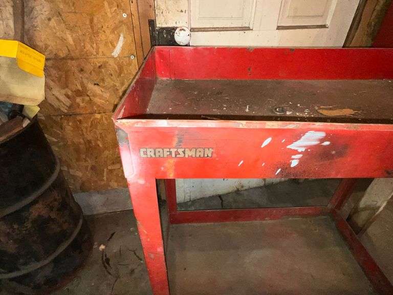 Craftsman roll around metal shop cart with damage