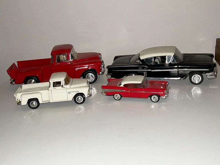 Die-cast Chevy cars and trucks image