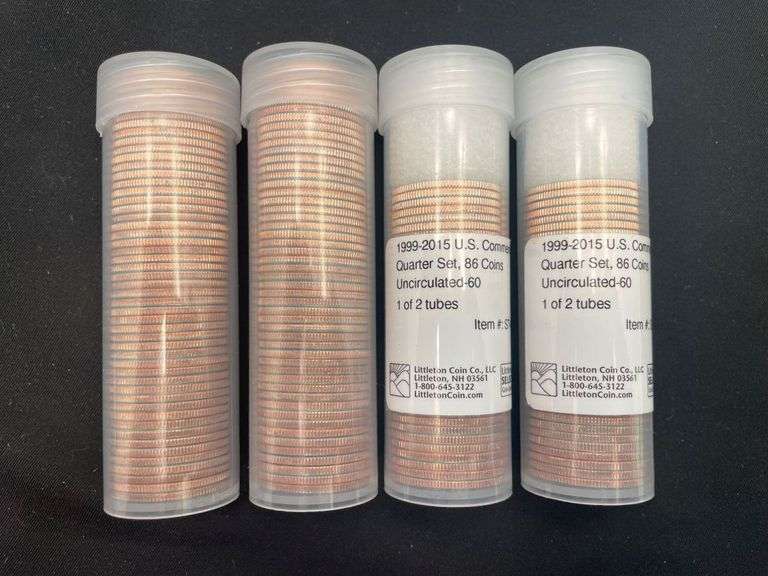 Four Rolls of 1999-2015 U.S. Commemorative Quarter Sets image