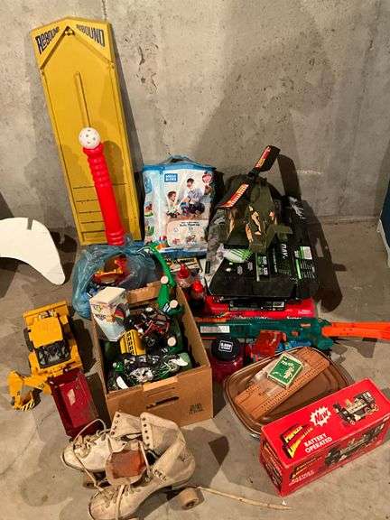 Mega Blocks, roller skates, baseball tee, BBs image