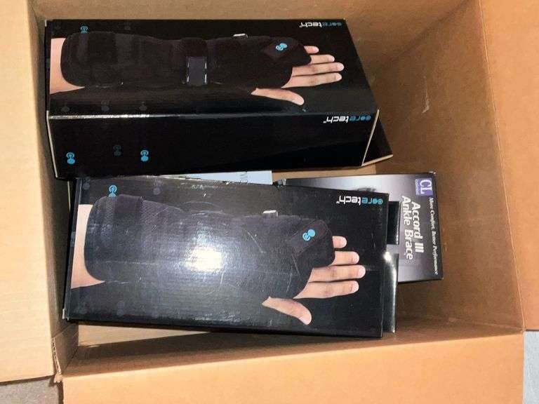 Pill cases, NIB braces for elbows, wrist, legs, ankle, neck