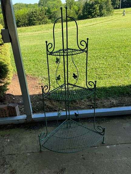Metal folding corner shelf image