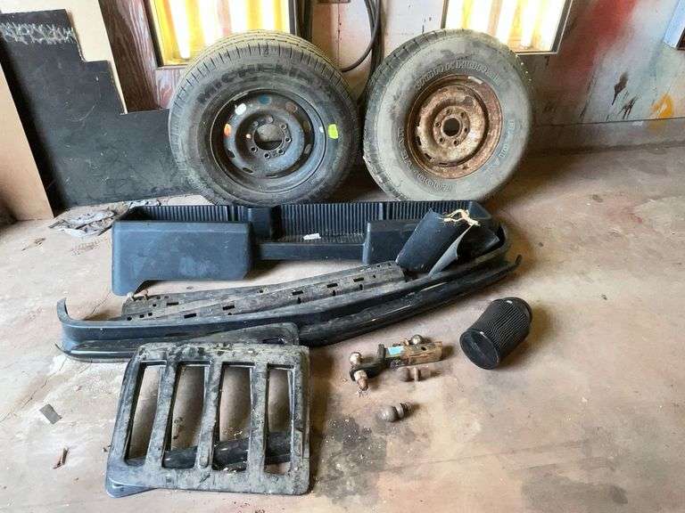 Assortment of truck parts, ball hitches image