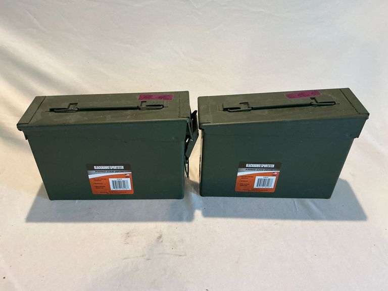 Pair of metal ammo boxes image