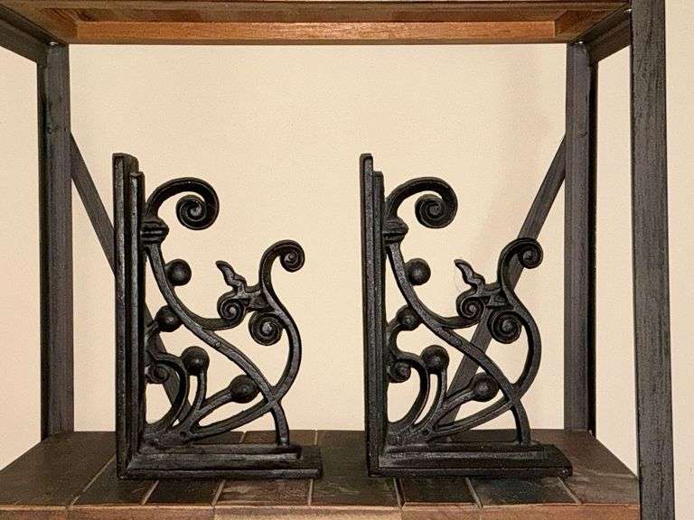 Pair of cast bookends image