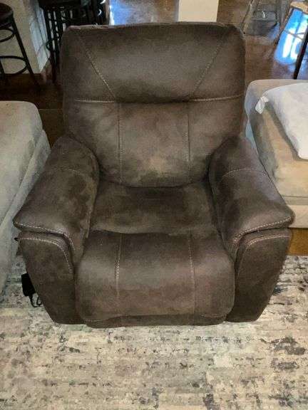 Steve Silver Co. mfg. 2021, electric recliner, USB port on the side, drink holders in the arms image