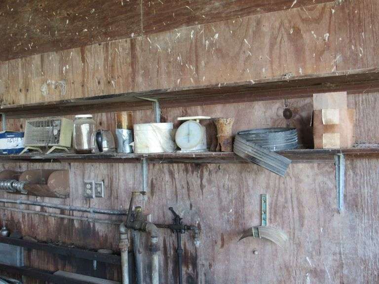 Contents of north wall on 1 & 2 shelves image