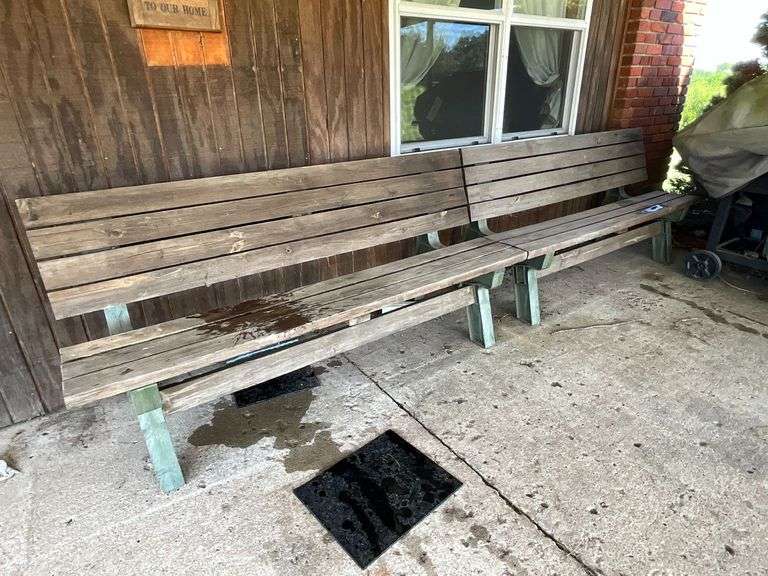 Two-piece folding picnic table image