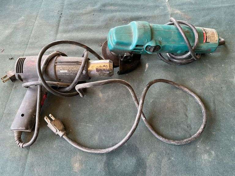 Makita 4" angle grinder, electric image