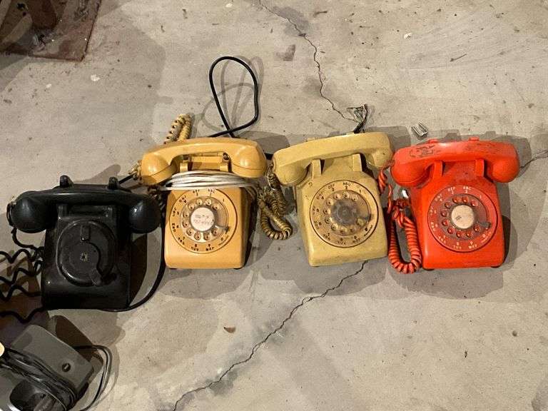 Vintage rotary telephones