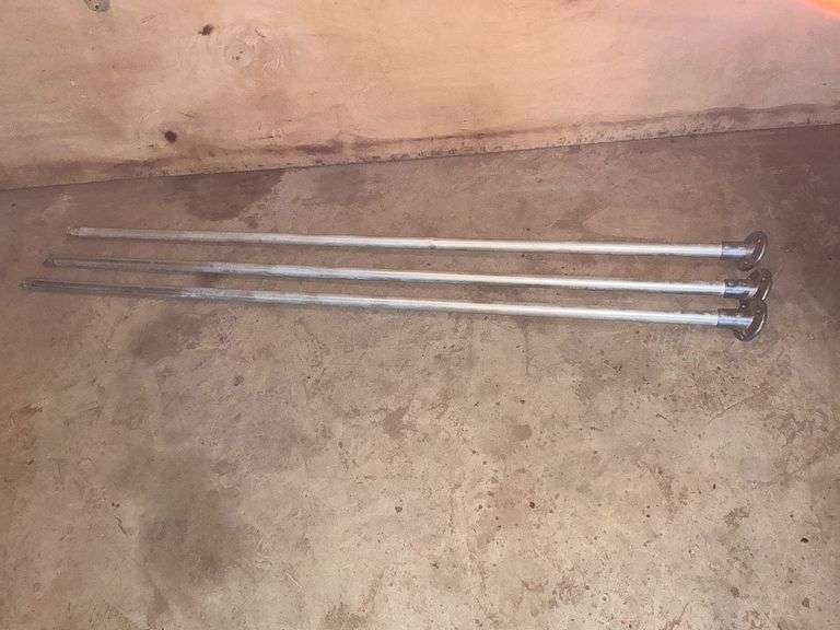 3 boat marker light mounting poles, aluminum image
