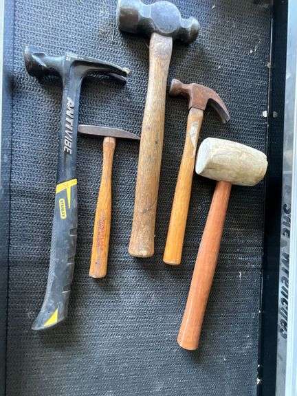 Assorted hammers, Stanley framing hammer image