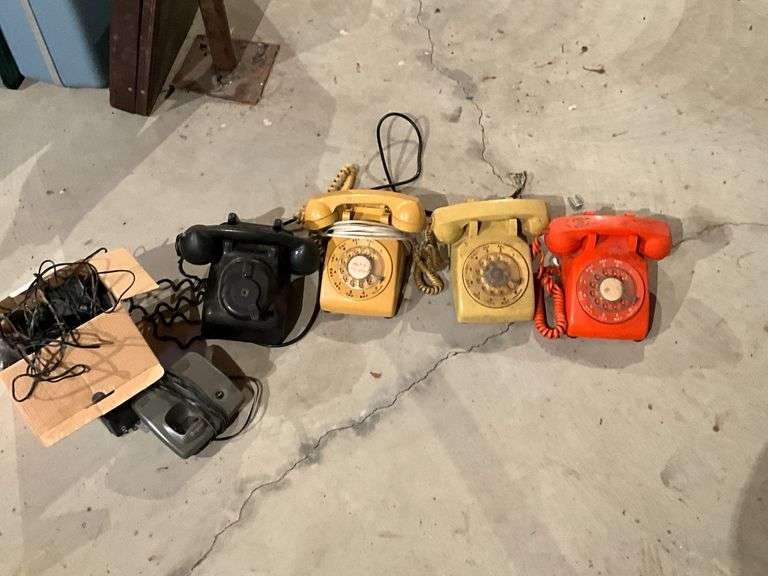Vintage rotary telephones image