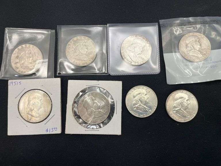 8 Benjamin Franklin Half Dollars image