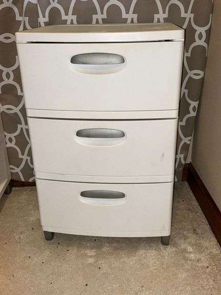 Sterilite 3-drawer plastic storage cabinet image