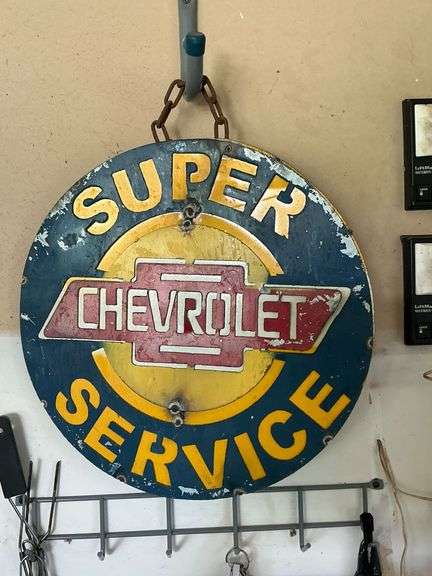 Chevrolet Super Service metal sign image