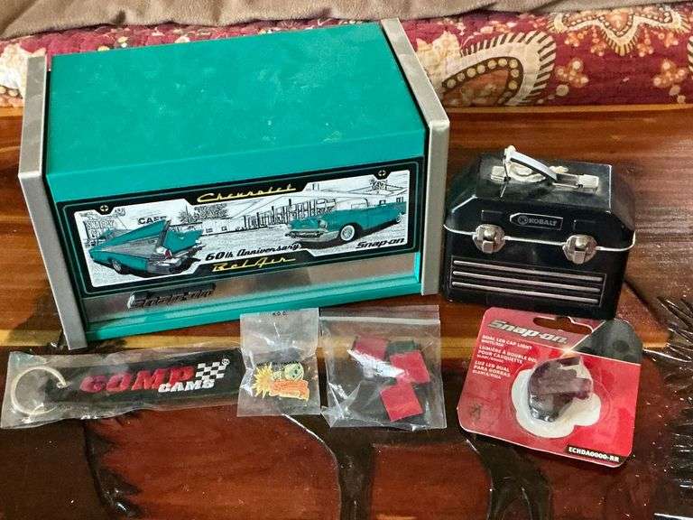 Snap-On 60th Anniversary BelAir top tool box replica with COA tag on back image
