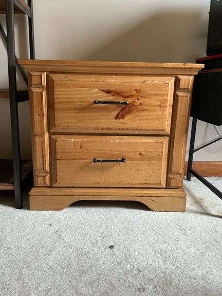 Two-drawer bedside table image