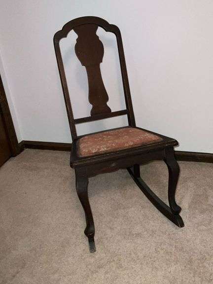 Wooden sewing rocker