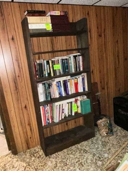Wooden bookcase, CONTENTS NOT INCLUDED image