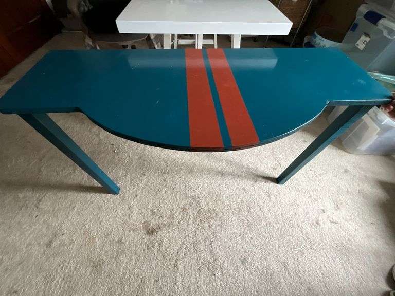 Wooden wall table image