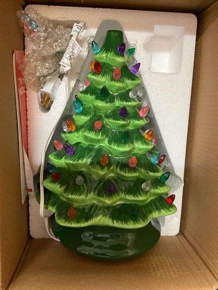 Lighted ceramic Christmas tree image